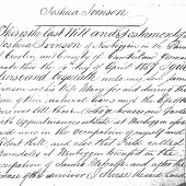 Will of Joshua Ivinson 